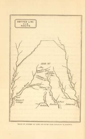 Track of journey by land and river from Sarakang to Kanowit ...