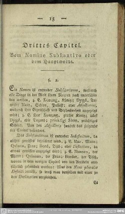 Drittes Capitel. Vom Nomine Substantivo oder dem Hauptworte