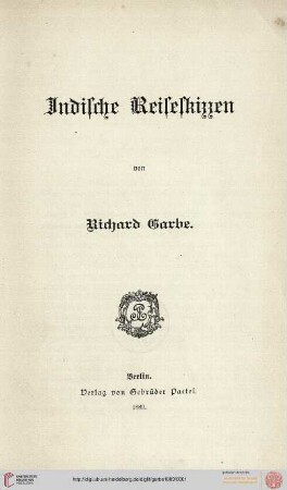 Indische Reiseskizzen