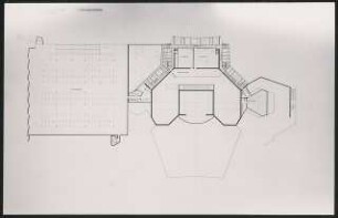 Opernhaus, Essen Wettbewerb: Grundriss 1. OG