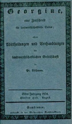 Elfter Jahrgang 1834. Fünftes Heft. August.