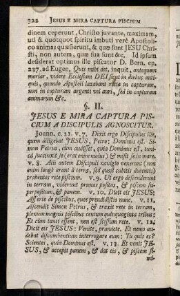 322-335, §. II. Jesus E Mira Captura Piscium A Discipulis Agnoscitur.