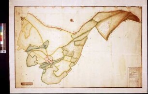 Geometrischer Plan über Äcker, Wiesen, Wüsteneien, Waldungen und ganze Gemarkung des Dorfs Hasselberg (Inselkarte)