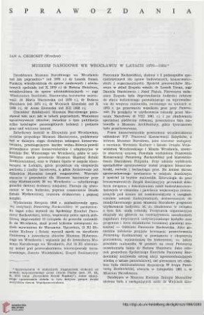 Muzeum Narodowe w Wrocławiu w latach 1979-1982