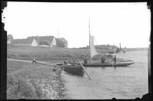 Nünchritz. Elbe und Fähre