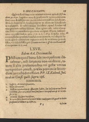 L. XVII. Iidem AA. Deximacho.