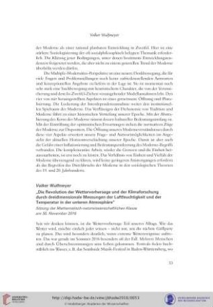 Die Revolution der Wettervorhersage und der Klimaforschung durch dreidimensionale Messungen der Luftfeuchtigkeit und der Temperatur in der unteren Atmosphäre