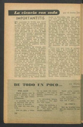 Importantitis : La ciencia con soda