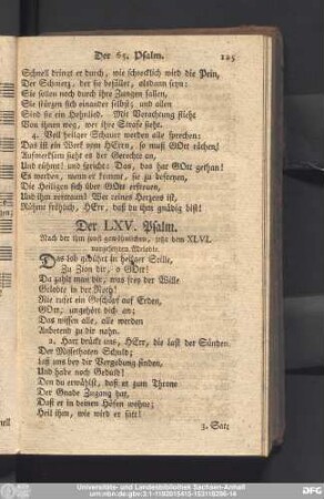Der LXV. Psalm.