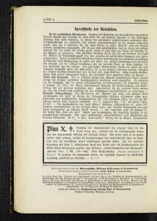 Pius X : [Nekrolog]