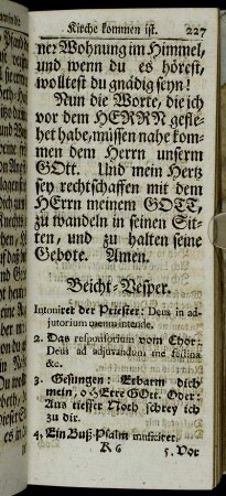 Beicht-Vesper