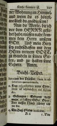 Beicht-Vesper