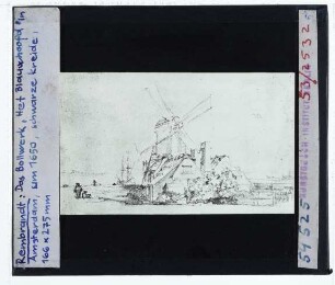 Rembrandt, Windmühle auf der Bastion Blauwhoofd in Amsterdam (Rotterdam BvB R 26 (PK))