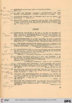 Zinn (Nr. 720-773)