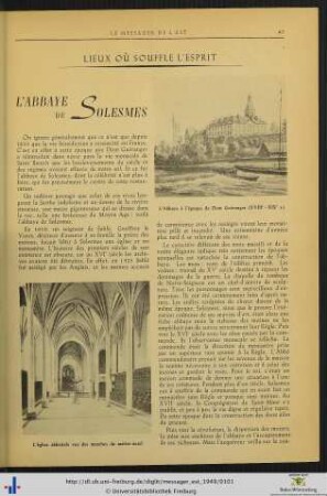 L'Abbaye de Solesmes.