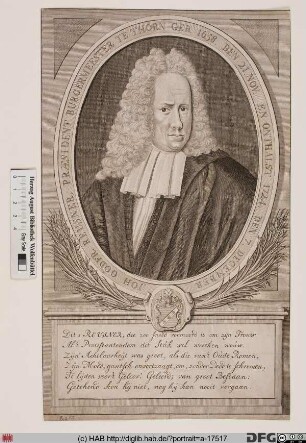 Bildnis Johann Gottfried Reusner (s. auch Roesner, J. G. [A 17828-31]!)