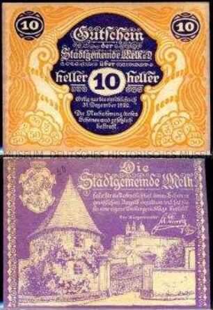 Melk, Niederösterreich 10 Heller