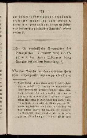 Ueber die vortheilhafte Verwendung des Braachmistes [...]