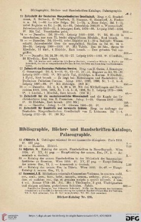 Bibliographie, Bücher- und Handschriften-Kataloge, Palaeographie (Nr. 82-144)