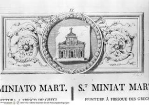 M. Lastri, L'Etruria Pittrice ovvero storia della pittura toscana...,tomo I, Firenze 1791Vignette Nr.II mit der Fassade von San Miniato - L'Eturia pittrice, Vignetten aus Bd. 1L'Eturia pittrice