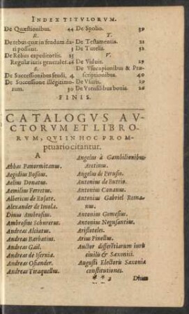 Catalogus Auctorum Et Librorum ...