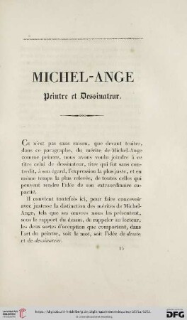 Michel- Ange Peintre et Dessinateur
