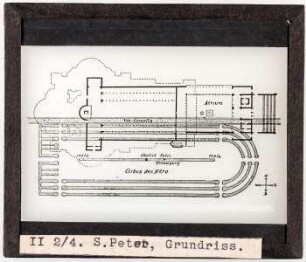 Rom: St. Peter, Grundriss von Alt-St. Peter und Zirkus des Nero