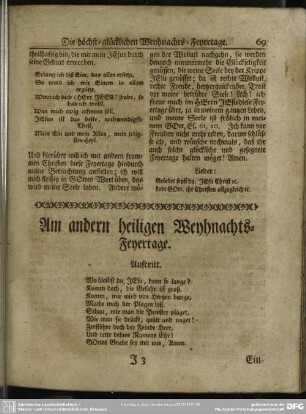 Am andern heiligen Weyhnachts-Feyertage
