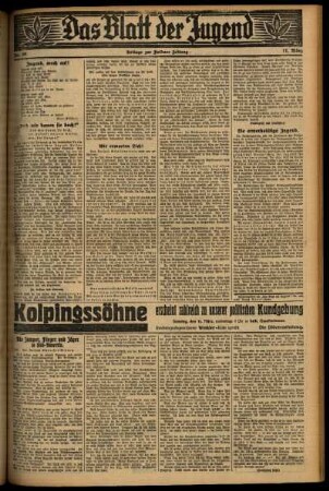 Zweite Ausgabe vom Mittwoch, den 11. März 1931.
