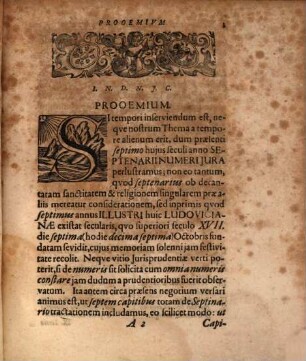 Dissertatio Juridica Inauguralis, De Jure Numeri Septenarii