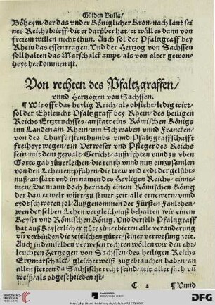 Von rechten des Pfaltzgraffen / unnd Hertzogen von Sachssen