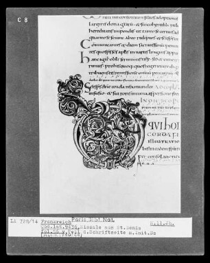 Missale aus Saint-Denis — Initiale D, Folio 56verso