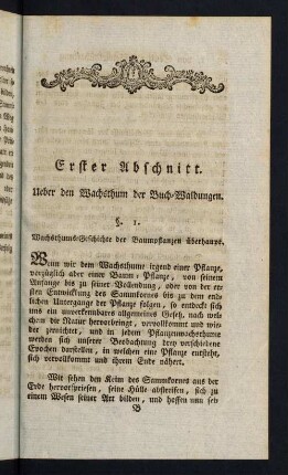 17-19, §. 1. Wachsthums-Geschichte der Baumpflanzen überhaupt