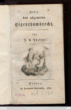 Ueber das allgemeine Eigenthumsrecht