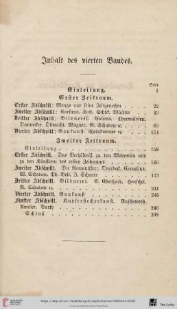 Inhalt des vierten Bandes