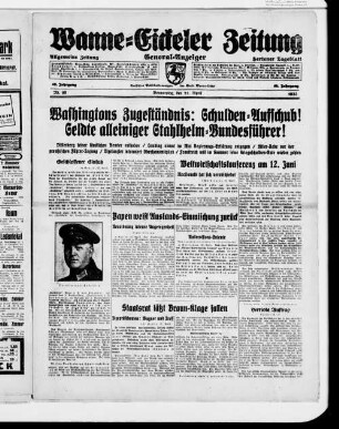 Wanne-Eickeler Zeitung : allgemeine Zeitung : General-Anzeiger : Hertener Tageblatt