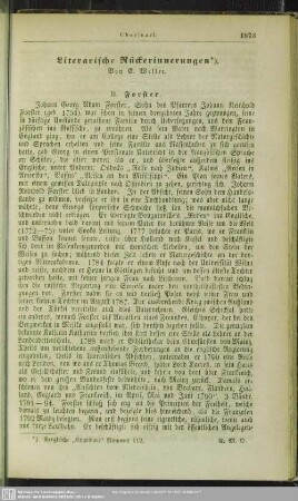 Literarische Rückerinnerungen