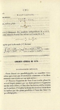 Concours général de 1876.