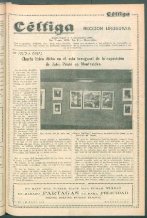 Charla lírica dicha en el acto inaugural de la exposición de Julio Prieto en Montevideo