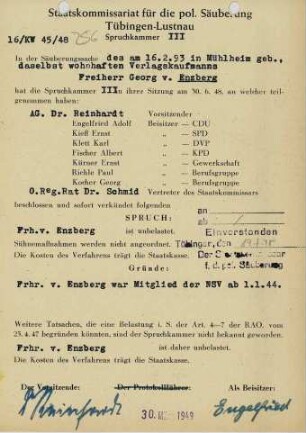 Enzberg, Georg von