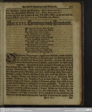 Am XXVI. Sonntage nach Trinitatis