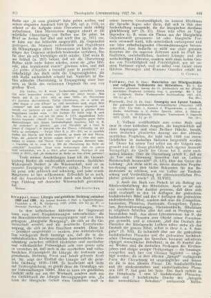 442-443 [Rezension] Vollmer, Hans, Materialien zur Bibelgeschichte und religiösen Volkskunde des Mittelalters. Bd. III