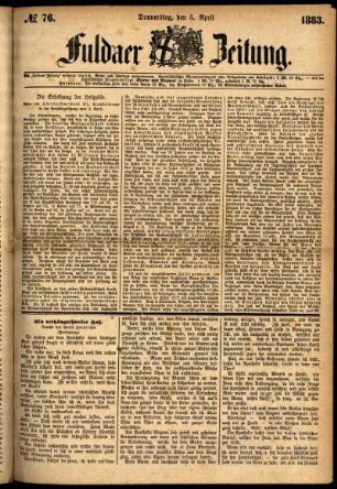 Ausgabe vom Donnerstag, den 05. April 1883.