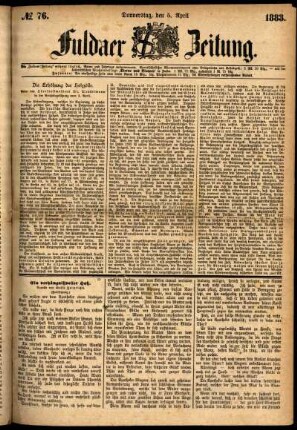 Ausgabe vom Donnerstag, den 05. April 1883.
