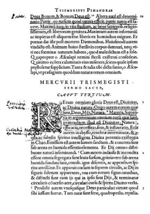 Mercurii Trismegisti Sermo Sacer, Caput Tertium