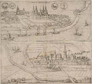 Ansicht von Tönning und Ansicht von Husum