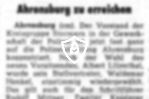 Stormarns GdP- Vorstand in Ahrensburg zu erreichen