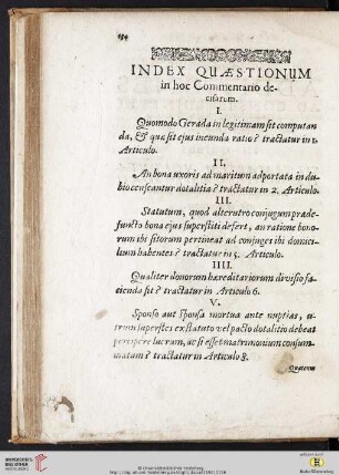 134-136 Index quaestionum in hoc Commentario decisarum