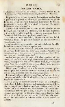 Dixième vigile. Souffrances de l‘étudiant mis en bouteille …
