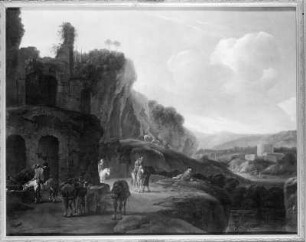 Italienische Gebirgslandschaft mit Staffage